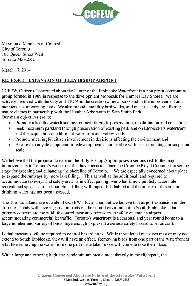 Billy-Bishop-Airport-Expansion-Position---CCFEW-p1 Billy-Bishop-Airport-Expansion-Position---CCFEW-p1
