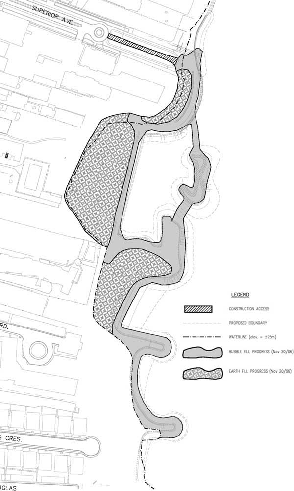 Mimico Linear Park Nov20 2006 fill map
