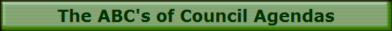 The ABC's of Council Agendas